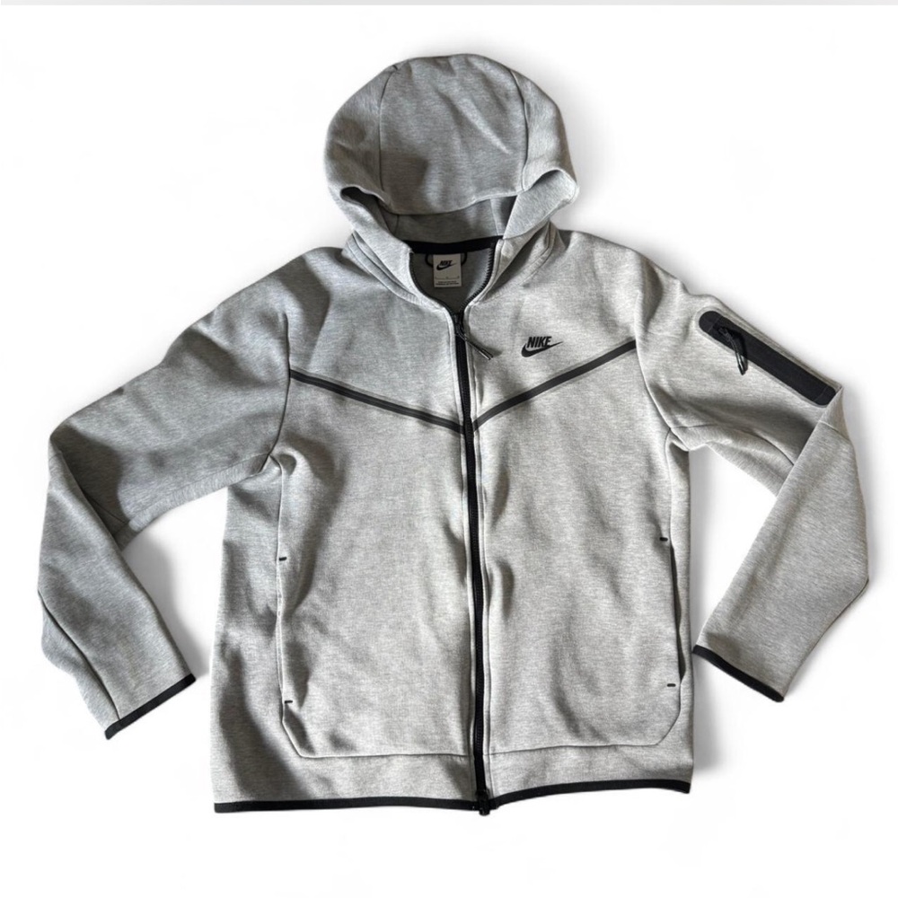 Nike Light Gray Hoodie with Black Trim
